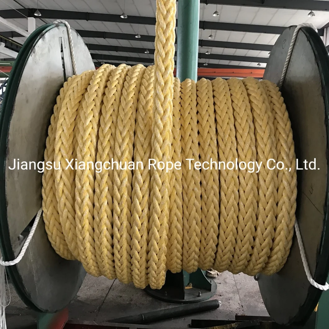 OEM Customized Ropes 3 4 6 8 12 24 Strand Double Braided Rope PP Danline Polypropylene Polyester Nylon Polyamide Multifilament UHMWPE HDPE Mooring Towing Rope