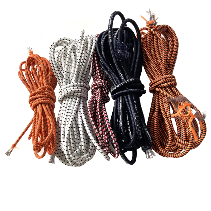 High Temperature Resistant 2.5mm 4mm 8mm 10mm Rubber Latex Stretch Braided Elastic Cord Drawstring Elastic Bungee Shock Cords