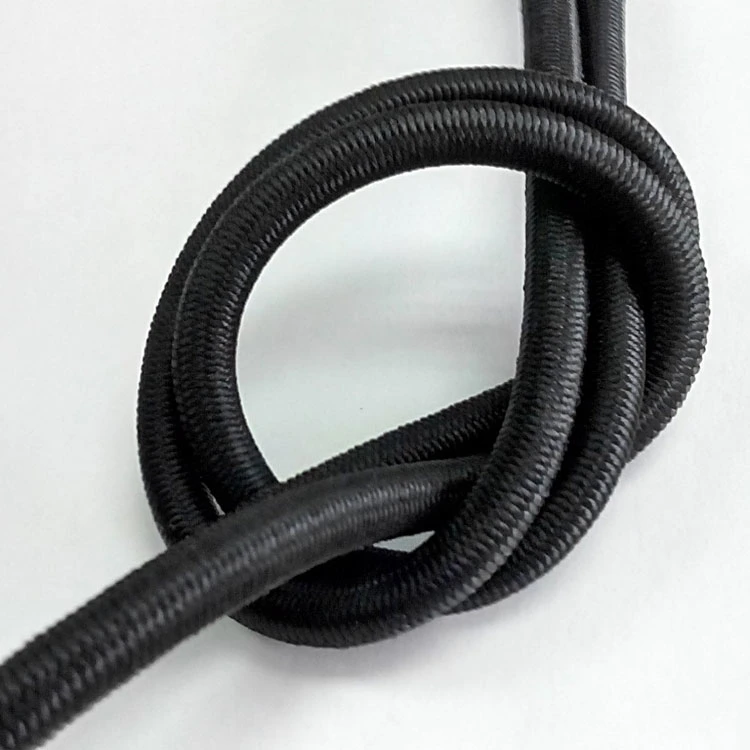 8mm High Tenacity Black Elastic Bungee Shock Cord