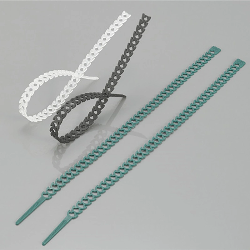 300mm Releasable Reused Double Looped Flexible Soft Nylon Cable Tie