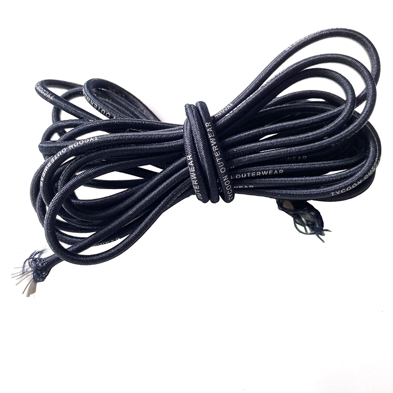 High Temperature Resistant 2.5mm 4mm 8mm 10mm Rubber Latex Stretch Braided Elastic Cord Drawstring Elastic Bungee Shock Cords